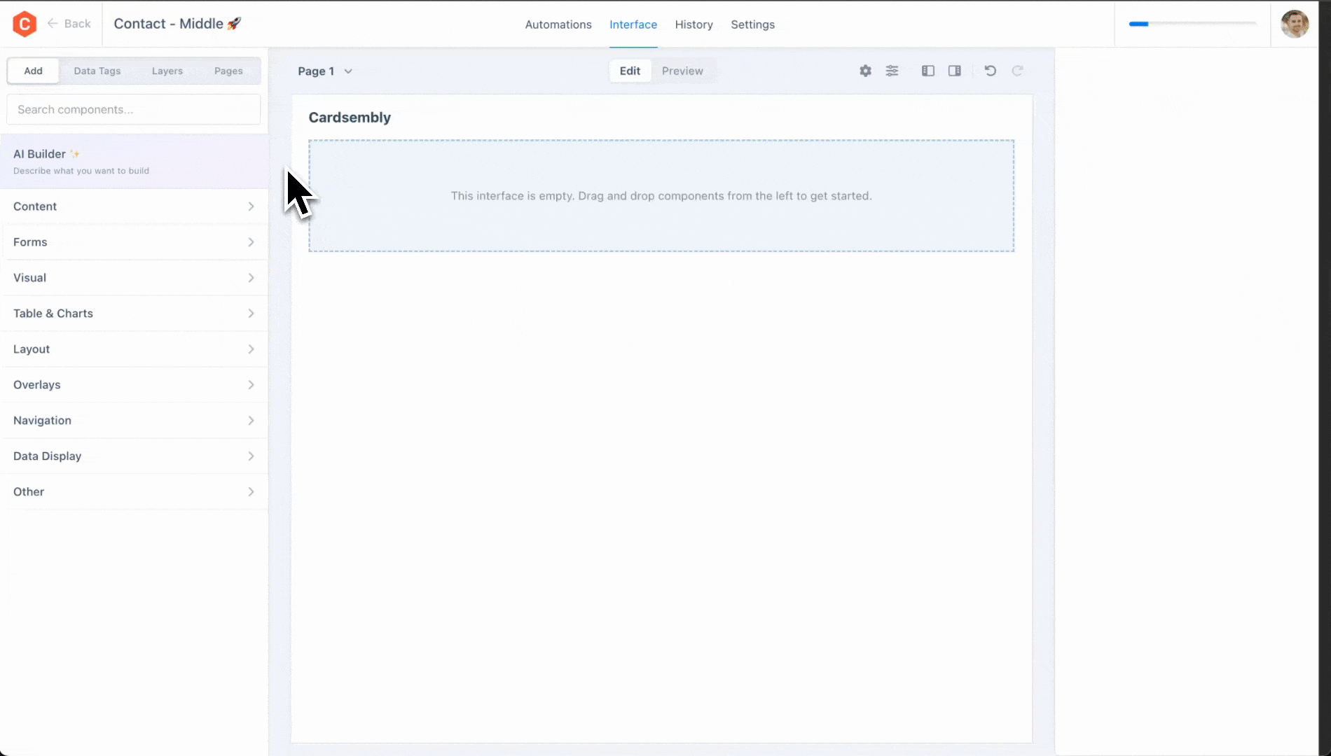 The redesigned component add menu with category flyout